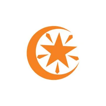 Shine moon star flat gradient logo vector 스톡 일러스트