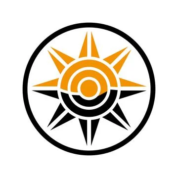 Shine north star logo Compass Rose Icon Vector Logo Template Illustration Design Stock Illustration