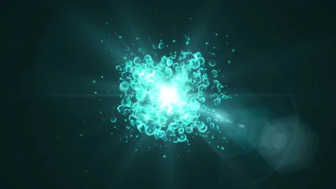 Shine round bubble particle loop animation Stock Footage 148647336
