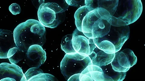Shine round bubble particle loop animation Vídeo Stock 148648194