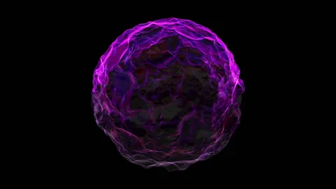 Shine round bubble particle loop animation Stock Footage 148650434