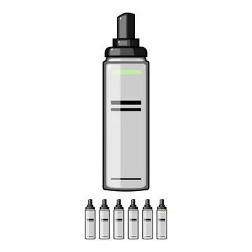 Shine setting spray cartoon vector graphic Stock Illustration