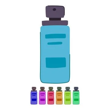 Shine setting spray vector cartoon graphic Stock Illustration
