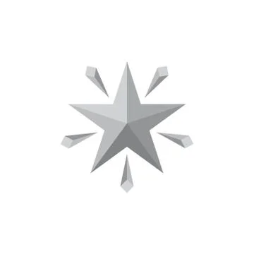 Shine star 3d gradient logo vector 스톡 일러스트