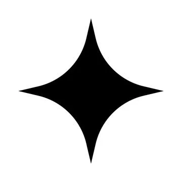 Shine Star Black Icon Vector Illustration Stock Illustration