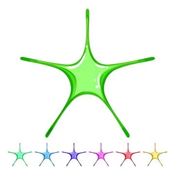 Shine star cartoon vector graphic Stock Illustration