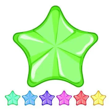 Shine star cartoon vector graphic Stock Illustration