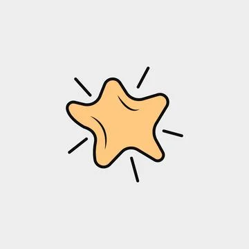 Shine Star Doodle Stock Illustration