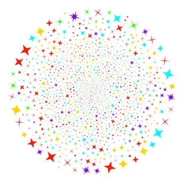 Shine Stars Cycle Exploding Globula Illustrazione stock