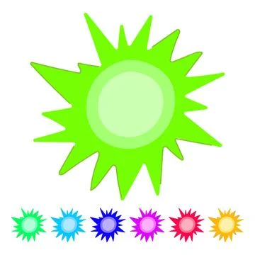 Shine sun vector cartoon graphic Ilustração Stock
