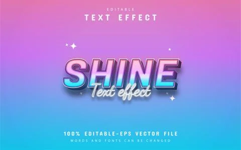 Shine text - 3d gradient text effect Stock Illustration