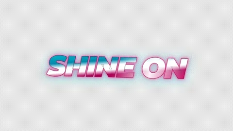 Shine on text design with gradient color effect on gray background Stock Footage 344569842
