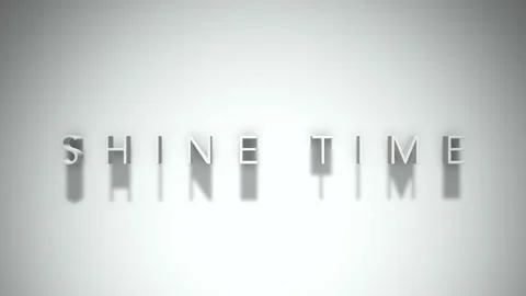 Shine time 3D title animation with shadows on a white background Vídeos de archivo 297511939