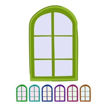 Shine window frame vector cartoon graphic Stock Illustration