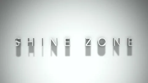 Shine zone 3D title animation with shadows on a white background Stock Footage 297661789