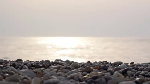 A shingle beach of the Black Sea 動画素材 73622821