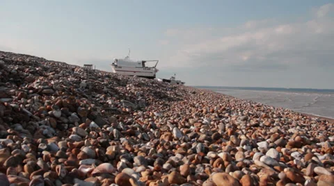 Shingle Beach Time lapse Slider Stock Footage 34463642