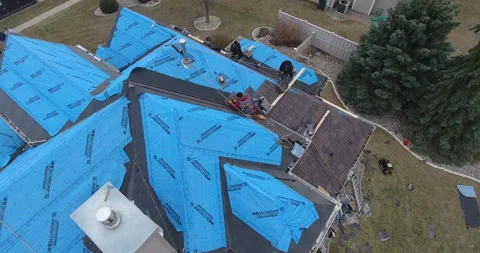 Shingling Roof02 Stock Footage 157639018