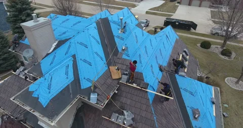 Shingling Roof03 Stock Footage 157640396