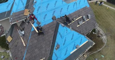 Shingling Roof04 Stock Footage 157641314