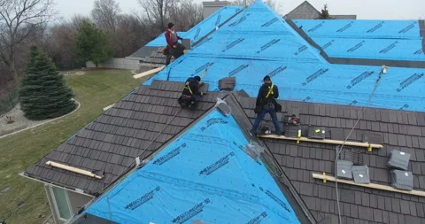 Shingling Roof06 Stock Footage 157643575
