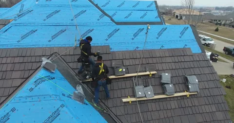 Shingling Roof08 Stock Footage 157642947