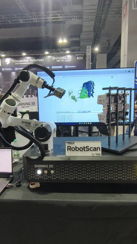 SHINING 3D RobotScan automated inspection system Stock-Footage 336838865