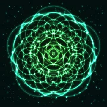 Shining abstract mandala Stock Illustration