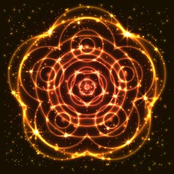 Shining abstract mandala Stock Illustration
