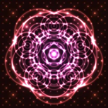 Shining abstract mandala Stock Illustration