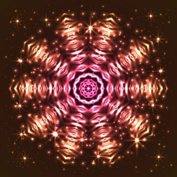 Shining abstract star snowflake Stock Illustration
