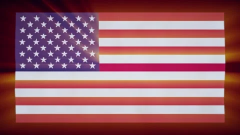 Shining American flag Stock Footage 277291281