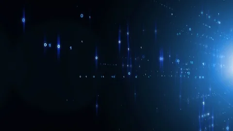 Shining binary numbers network in the space 動画素材 121651535