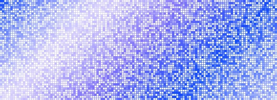 Shining blue disco party pattern background. Iridescent sequin mosaic texture Illustrazione stock