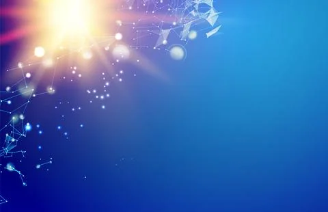 Shining blue flow. Vector illustration, contains transparencies, gradients and Stock Illustration