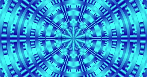 Shining blue light tunnel Stock Footage 212457981