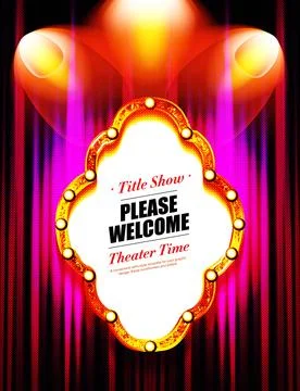 Shining blue retro billboard Stock Illustration