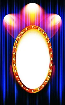 Shining blue retro billboard Stock Illustration