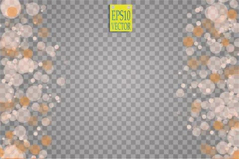Shining bokeh isolated on transparent background. Christmas concept Stock Illustration