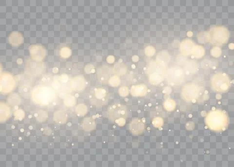 Shining bokeh isolated on transparent background Stock Illustration