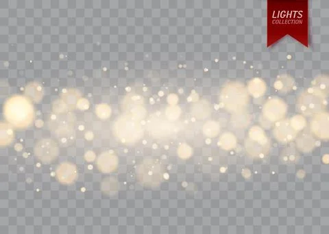 Shining bokeh isolated on transparent background Stock Illustration