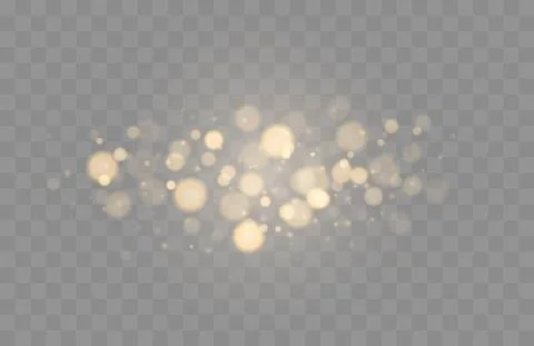 Shining bokeh isolated on transparent background Stock Illustration
