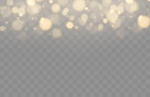 Shining bokeh isolated on transparent background Stock Illustration