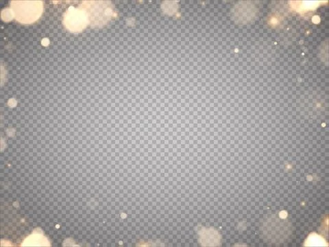 Shining bokeh isolated on transparent background Stock Illustration