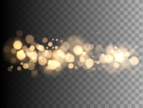 Shining bokeh isolated on transparent background Stock Illustration