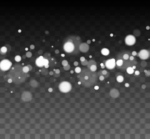 Shining bokeh isolated on transparent background Stock Illustration
