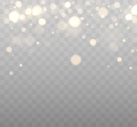Shining bokeh isolated on transparent background Stock Illustration