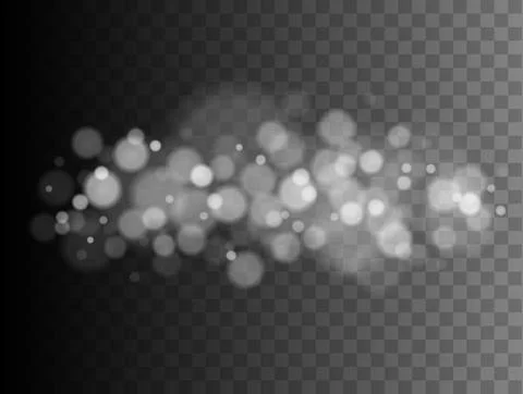 Shining bokeh isolated on transparent background Stock Illustration