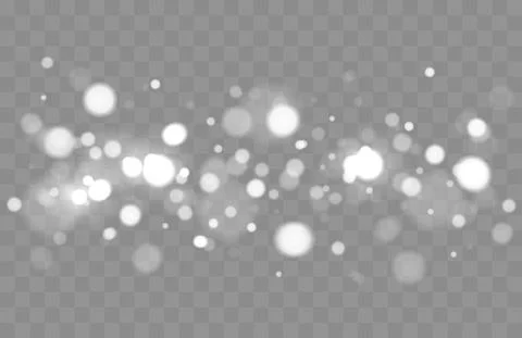 Shining bokeh isolated on transparent background Stock Illustration