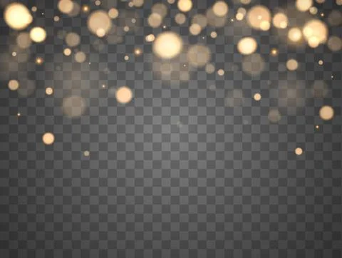 Shining bokeh isolated on transparent background Stock Illustration